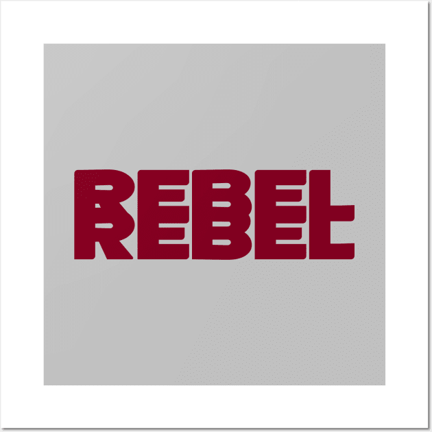 Rebel Rebel, burgundy Wall Art by Perezzzoso
